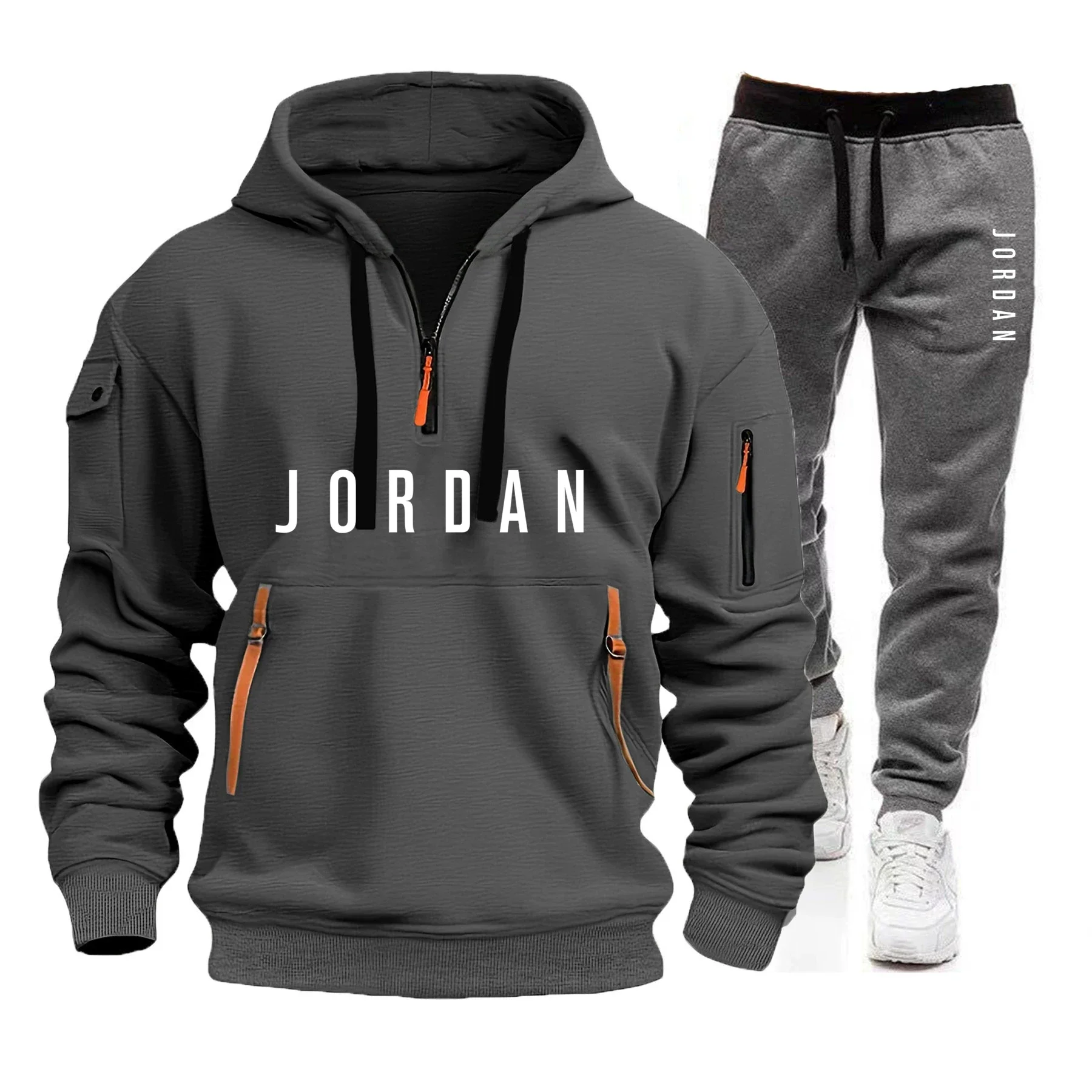 Street Fashion In China - Spring and Autumn Men's Sweatshirt Set,