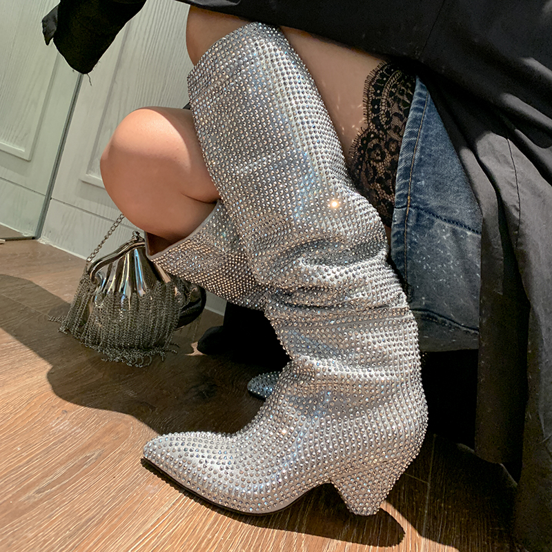 Fashion Spike Heels Crystal Lo - Street Fashion Dress 评论和价格