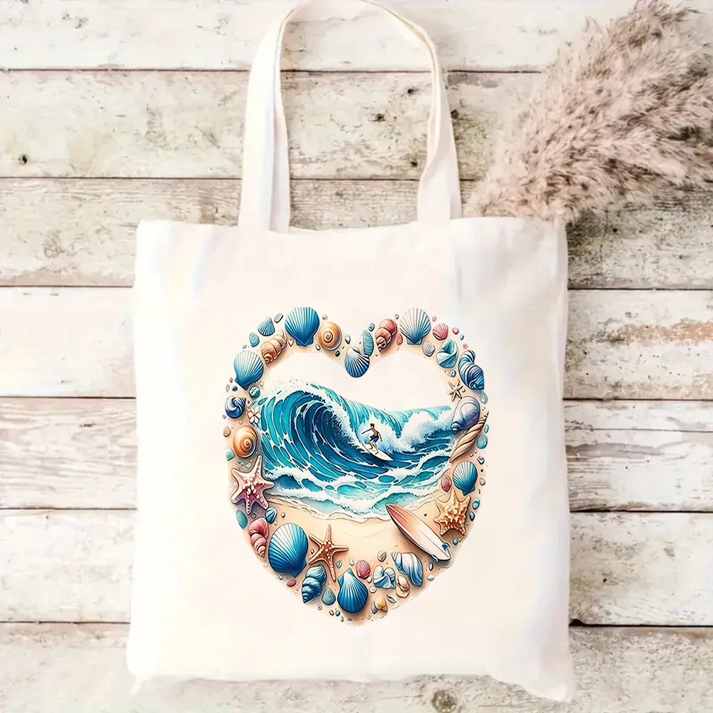 Tropical Beach Scene Print Can - Tote Bag Canvas Print 评论和价格