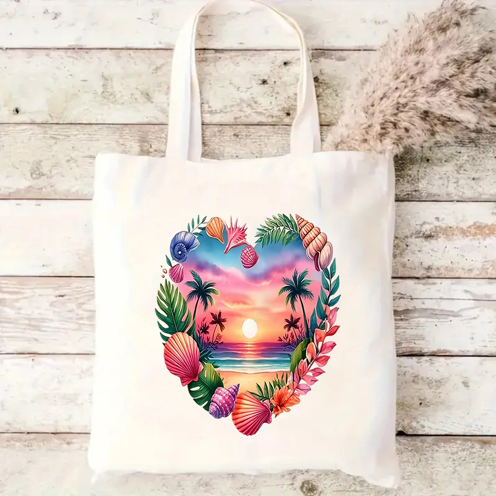 Tropical Beach Scene Print Can - Tote Bag Canvas Print 评论和价格