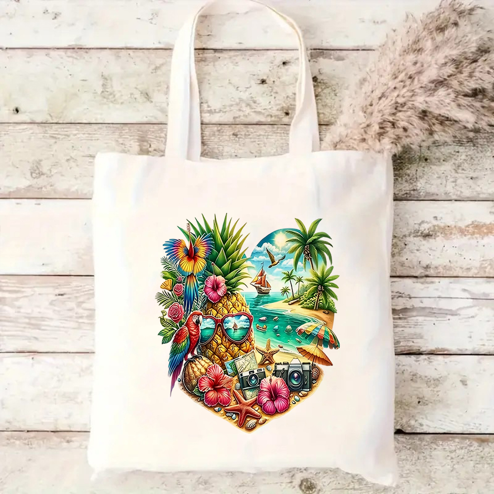 Tropical Beach Scene Print Can - Tote Bag Canvas Print 评论和价格