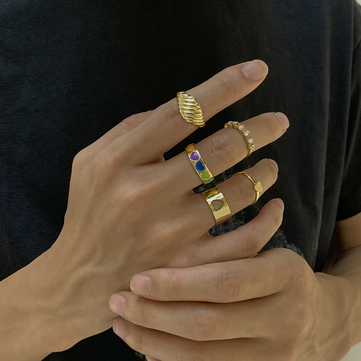 Fashion Personality Men's Hear - Street Fashion Rings 评论和价格