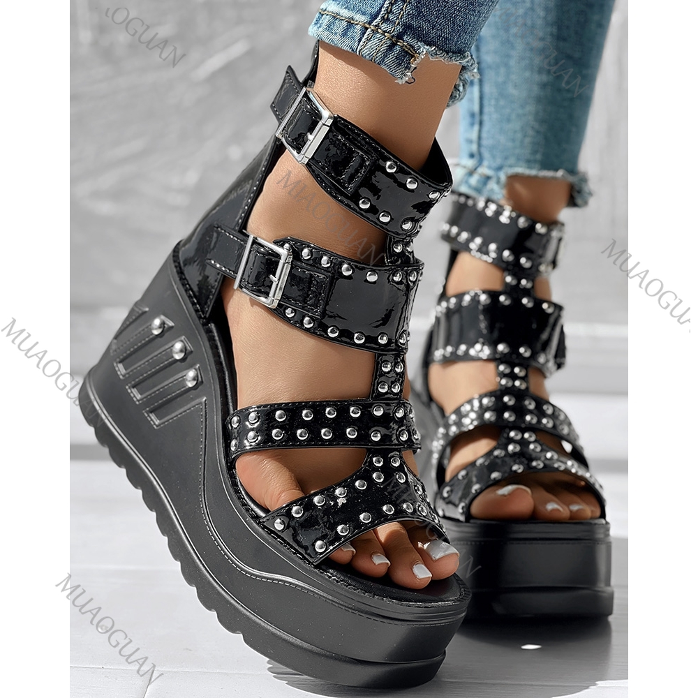 Fashion Women Peep Toe Black S - Street Fashion Women 评论和价格