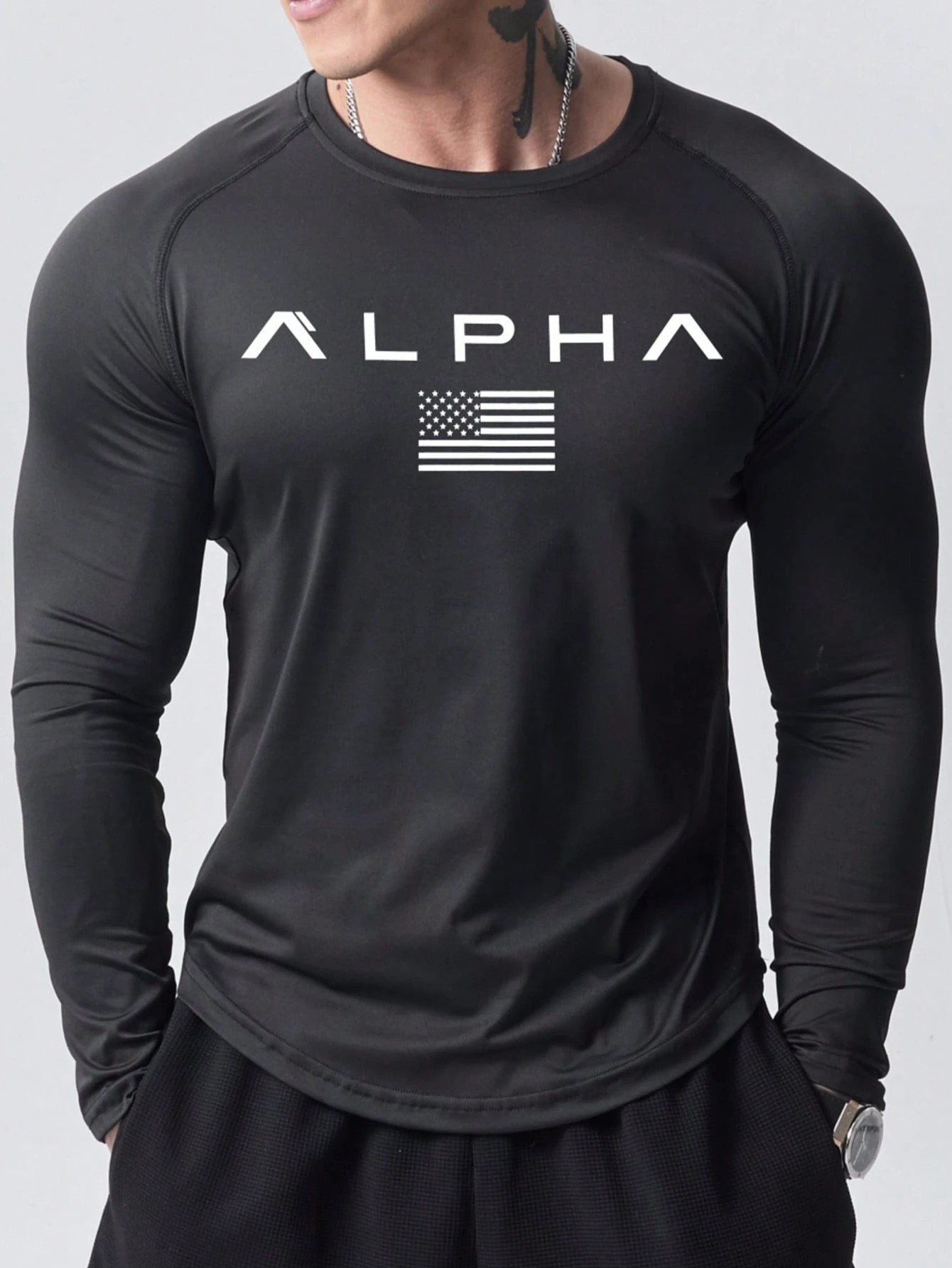 New men's long-sleeved T-shirt - Street Fashion In China 评论和价格