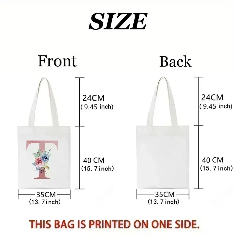 Letters And Flowers Tote Bags  - Tote Bag Canvas Print 评论和价格
