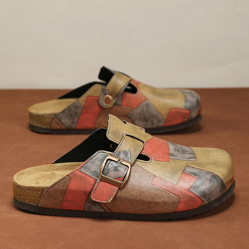 Unisex Cork Closed Toe Slipper - Street Fashion Male 评论和价格