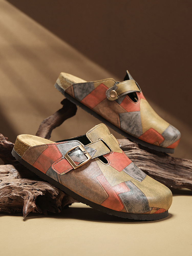 Unisex Cork Closed Toe Slipper - Street Fashion Male 评论和价格