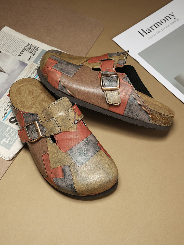 Unisex Cork Closed Toe Slipper - Street Fashion Male 评论和价格