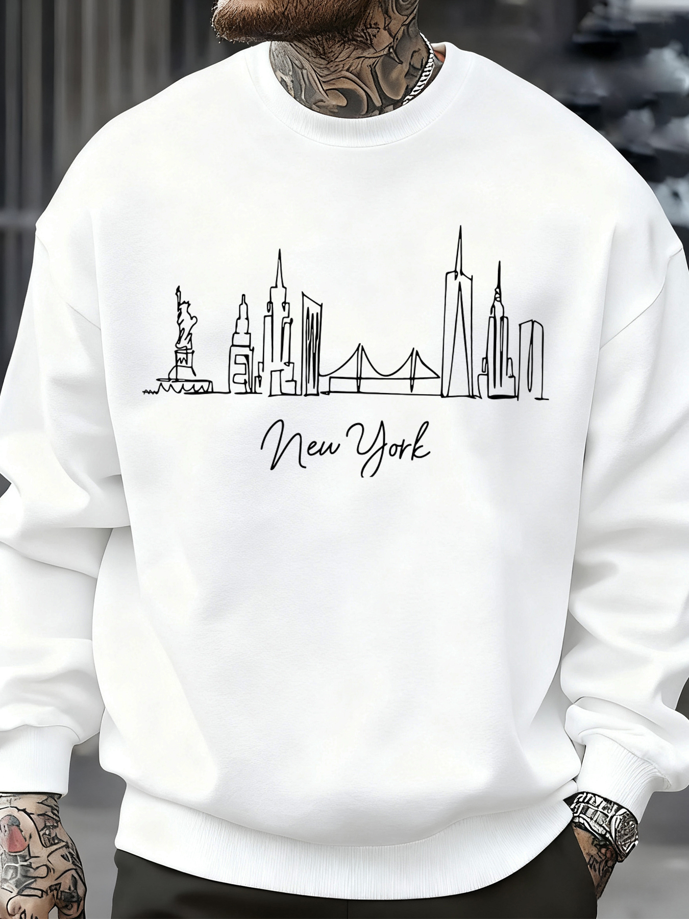 New York City Line Prints Men' - High Street Fashion New York 评论和价格