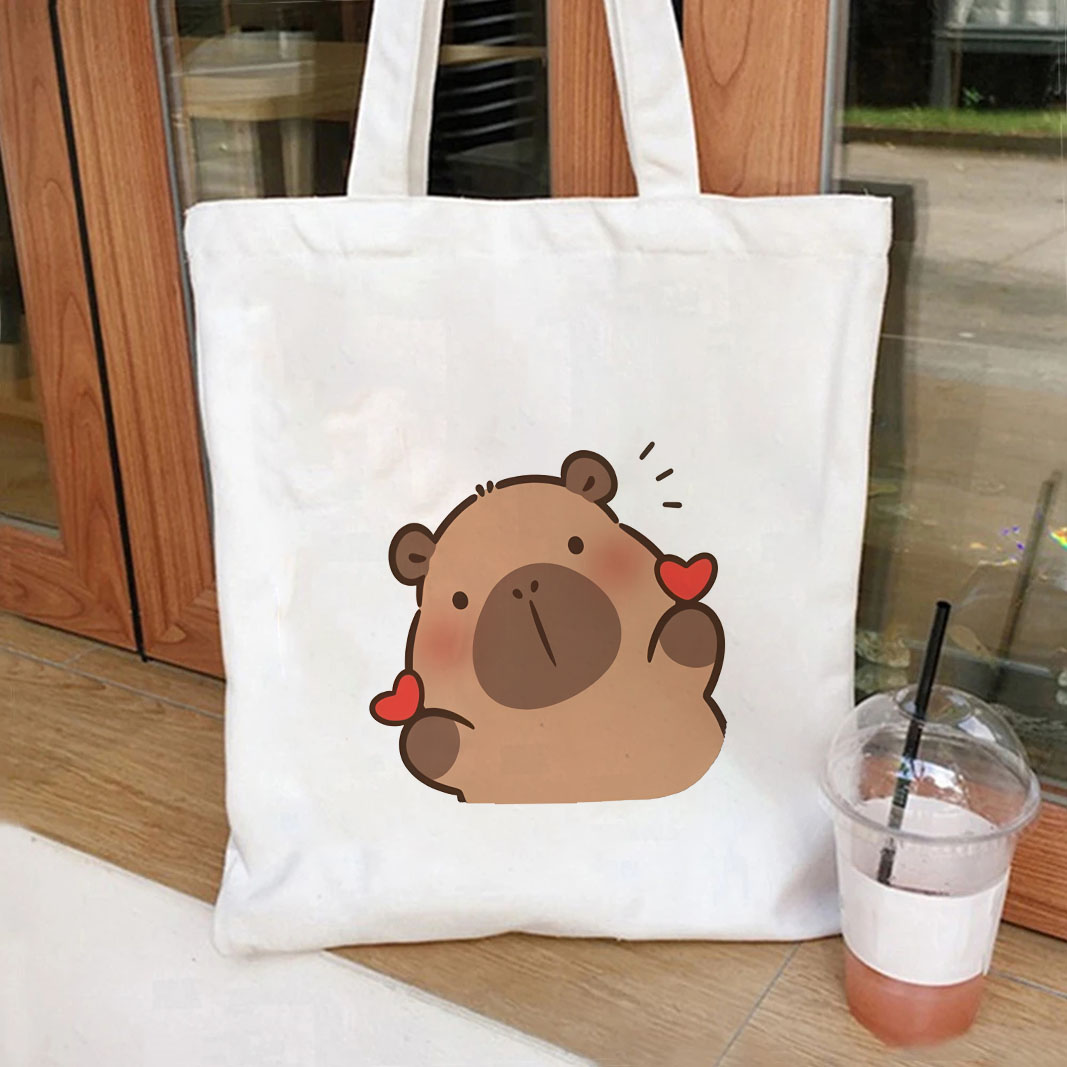 1pc Japanese Style capybara Pr - Tote Bag Canvas Print 评论和价格