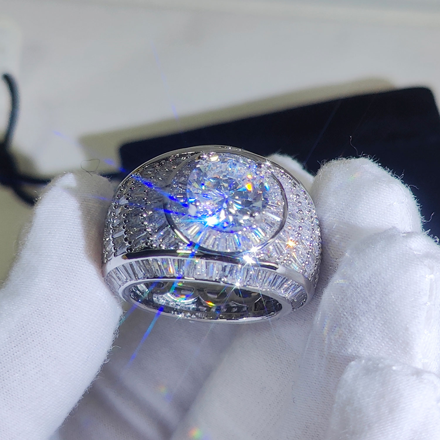 Silver/18k Gold Plated Cluster - Street Fashion Rings 评论和价格