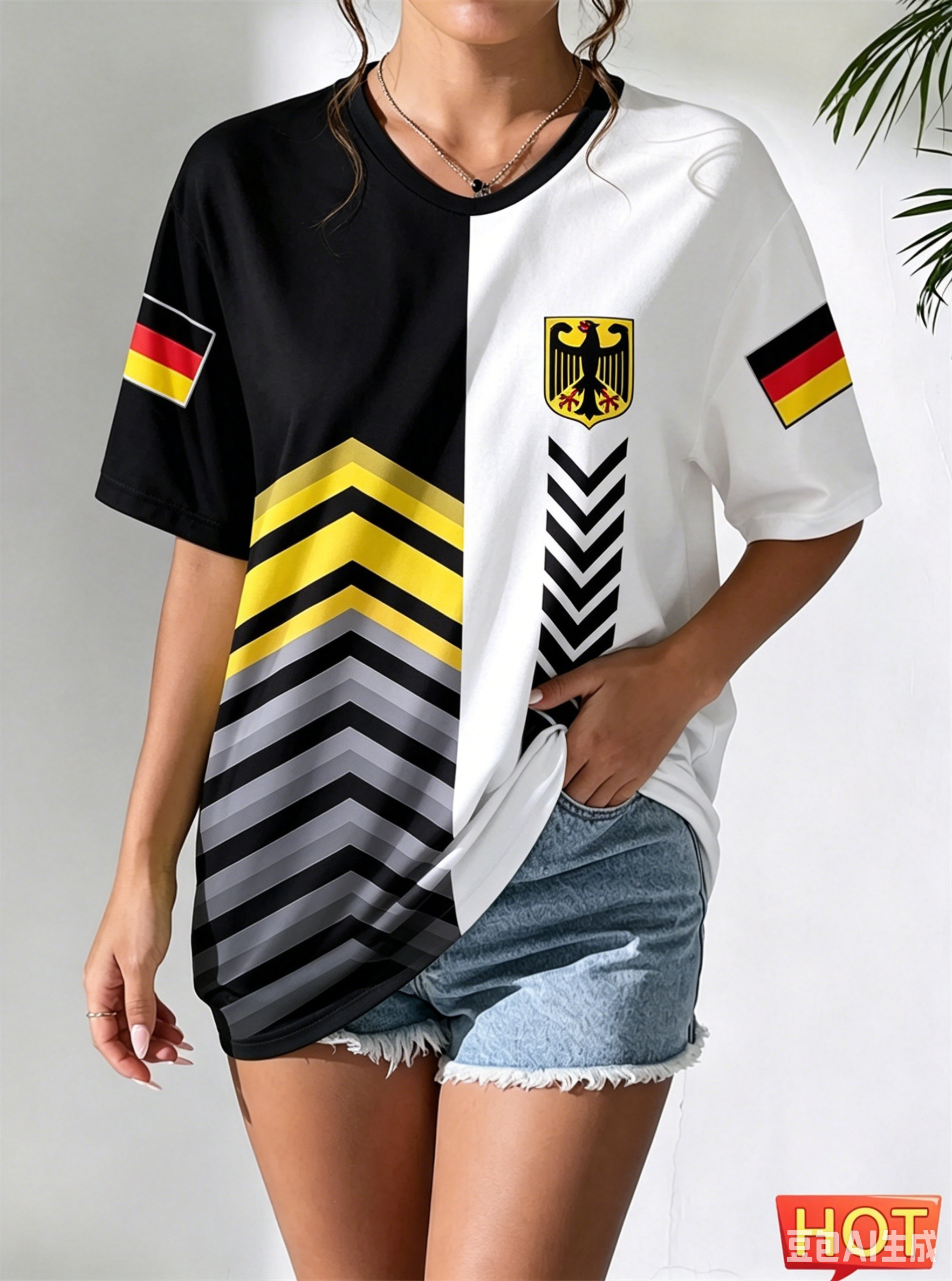 Germany National Flag Print Wo - Street Fashion Germany 评论和价格
