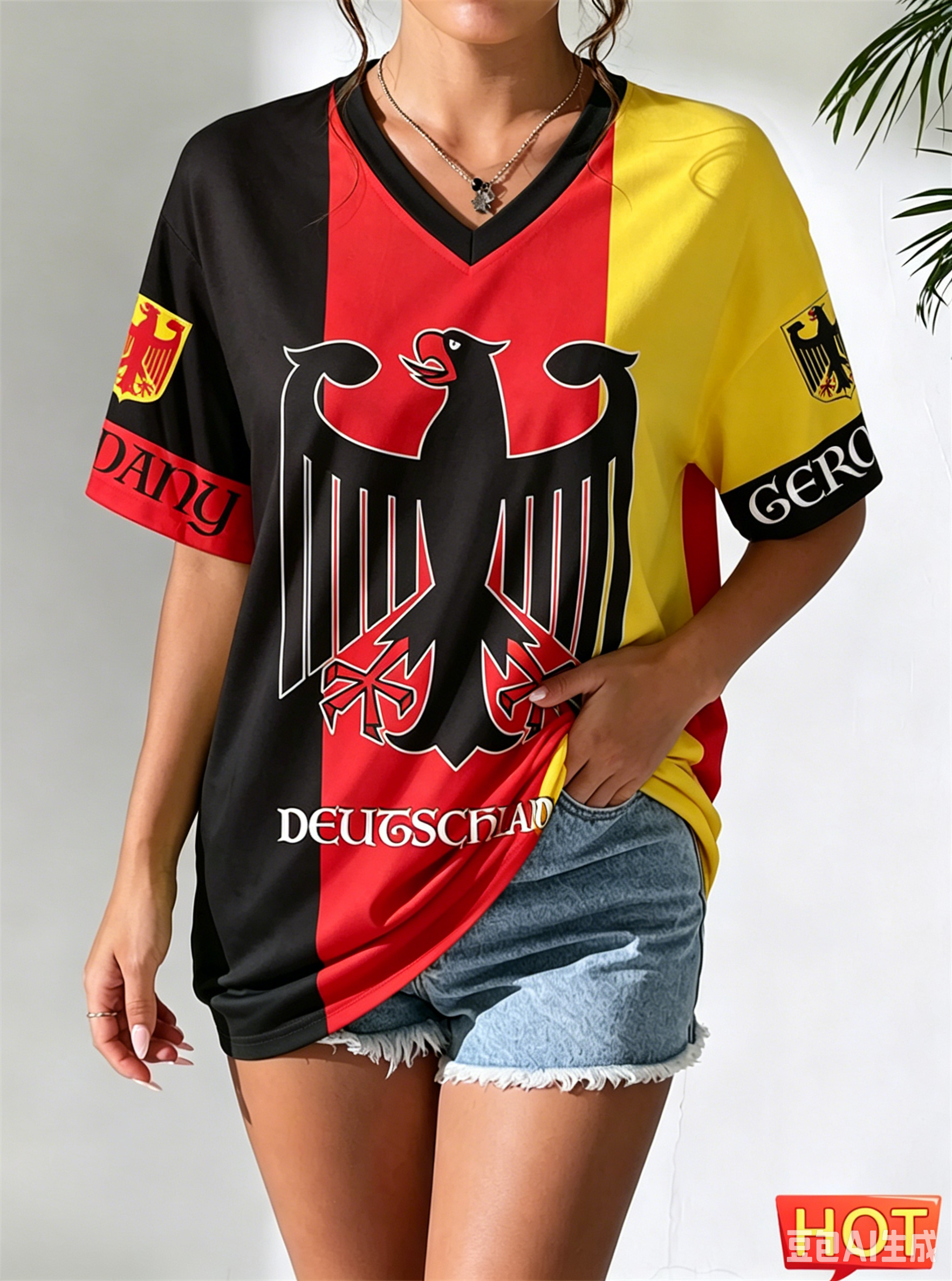 Germany National Flag Print Wo - Street Fashion Germany 评论和价格