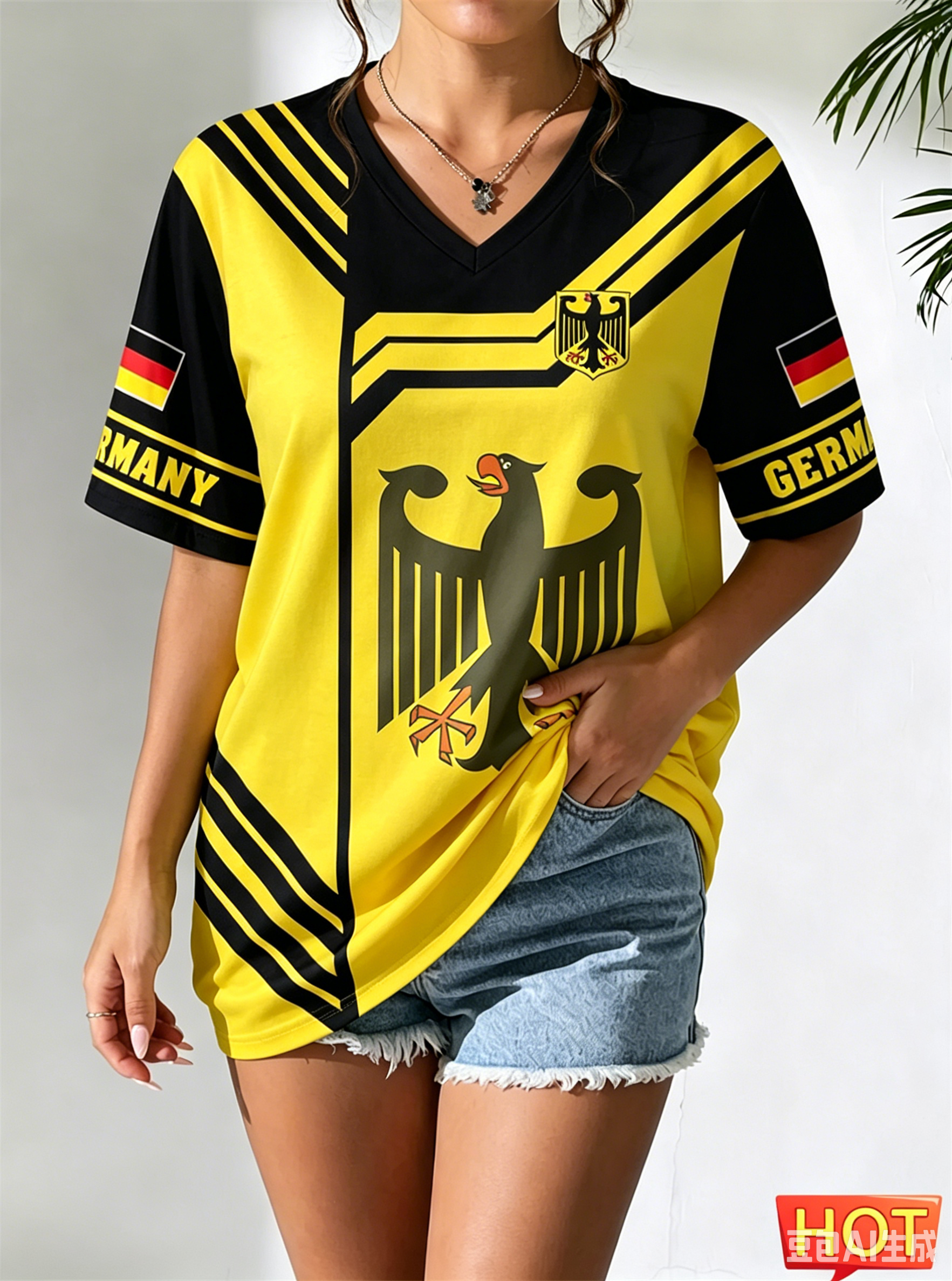 Germany National Flag Print Wo - Street Fashion Germany 评论和价格