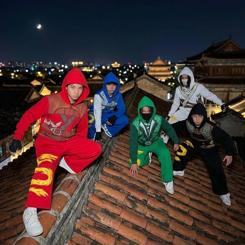 Ninja Warrior Armor Hoodie Set - Street Fashion Male 评论和价格