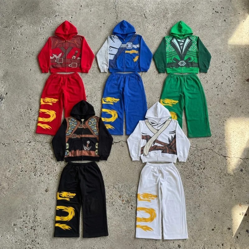 Ninja Warrior Armor Hoodie Set - Street Fashion Male 评论和价格
