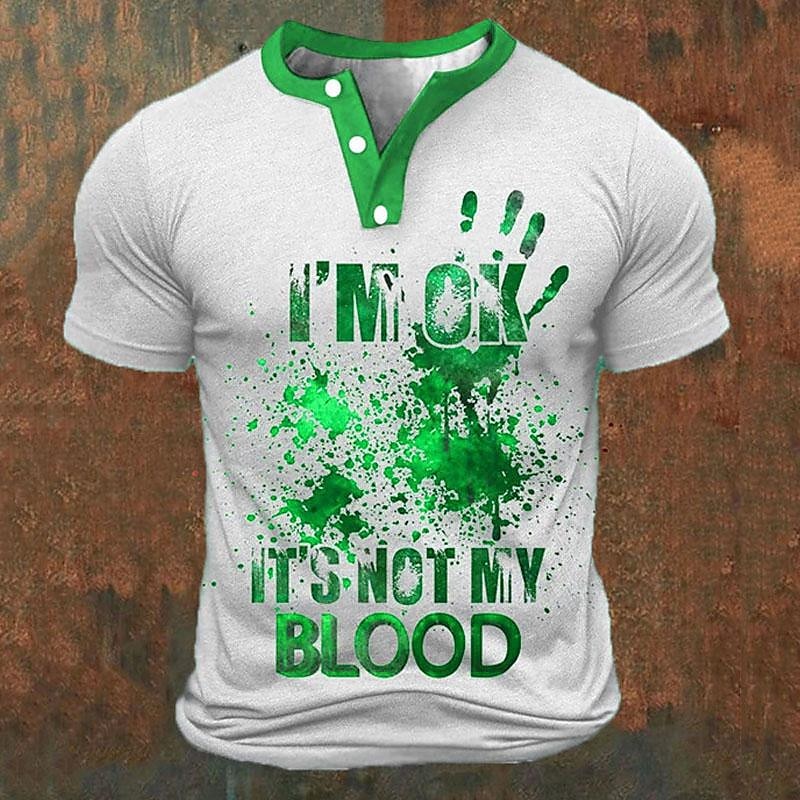 Funny 3D Letter Print Men's He - Street Fashion Male 评论和价格