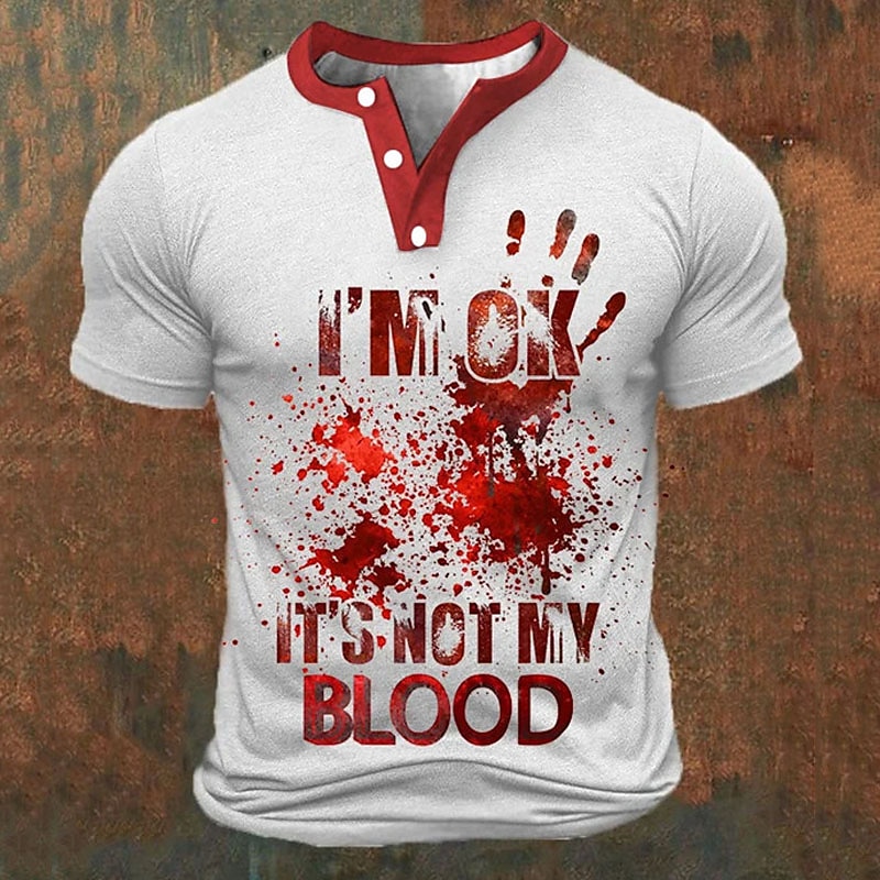 Funny 3D Letter Print Men's He - Street Fashion Male 评论和价格
