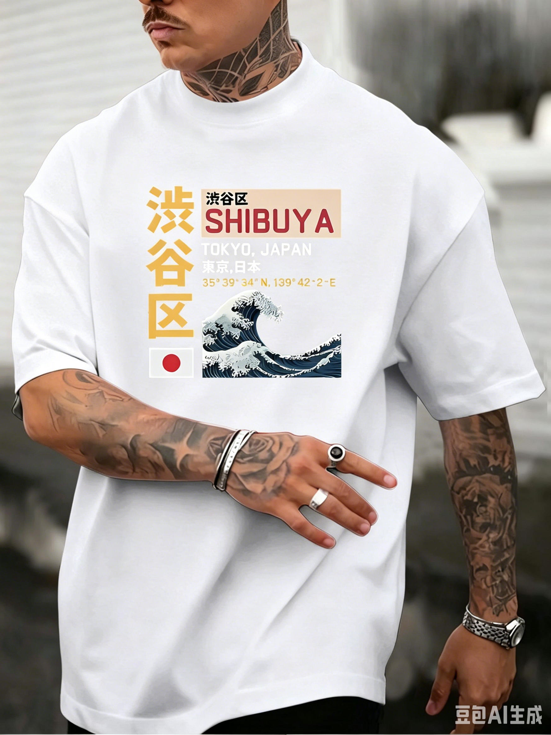 Summer Men's 100% Cotton Loose - Street Fashion Shibuya 评论和价格