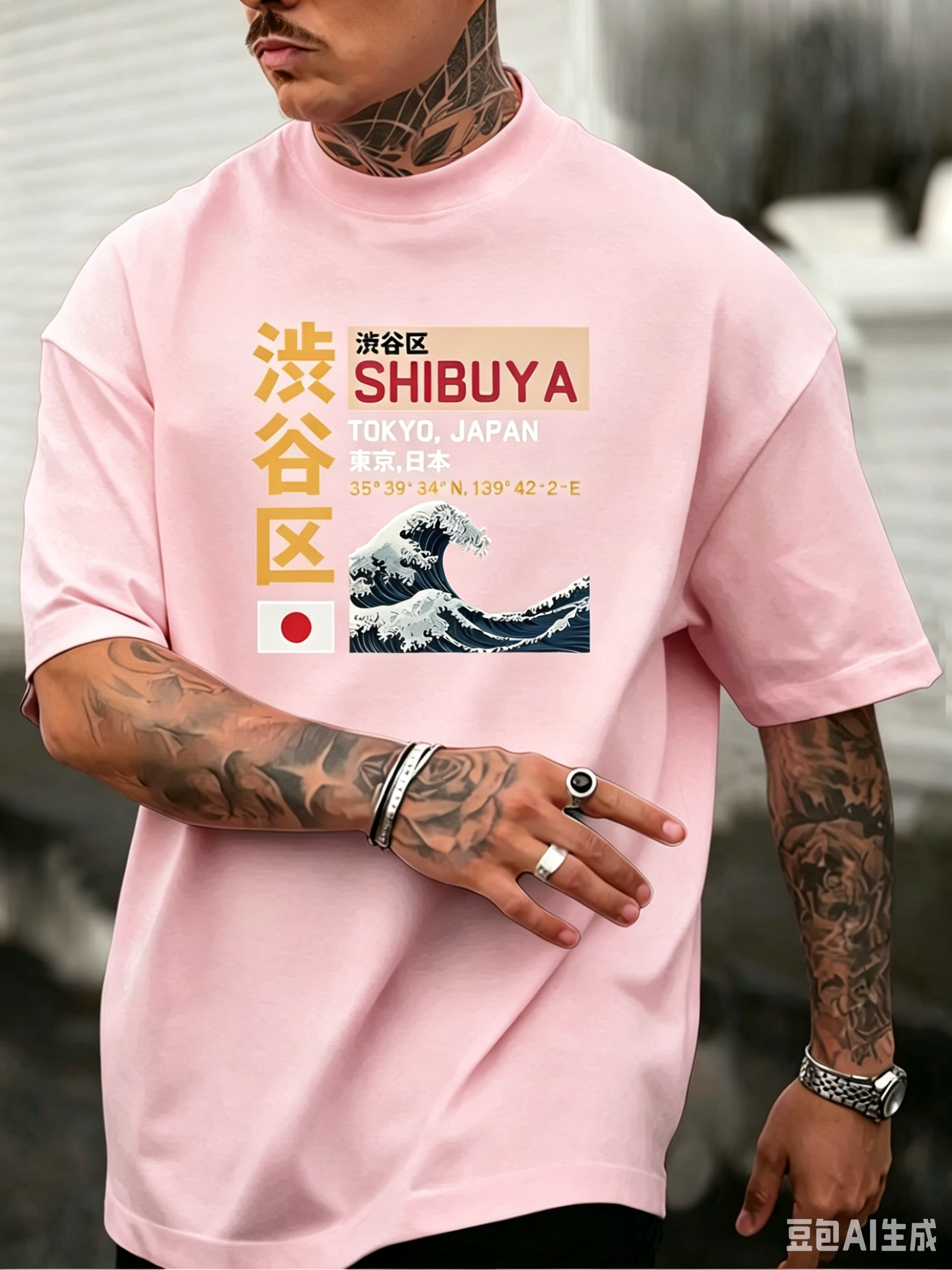 Summer Men's 100% Cotton Loose - Street Fashion Shibuya 评论和价格