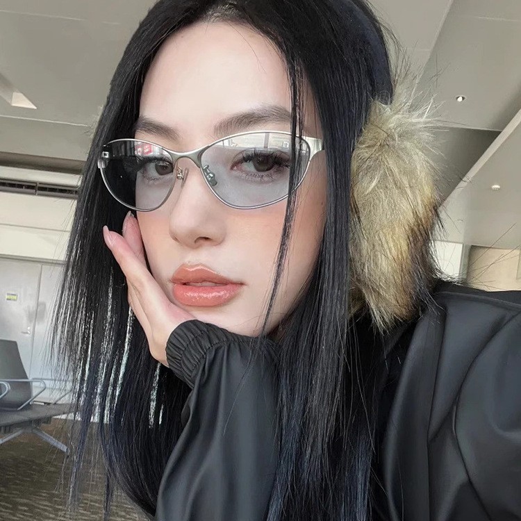 New street shot metal cat eye  - Street Fashion American 评论和价格